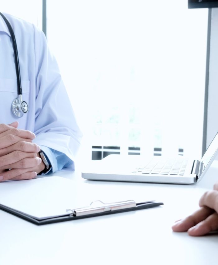Doctor and patient.